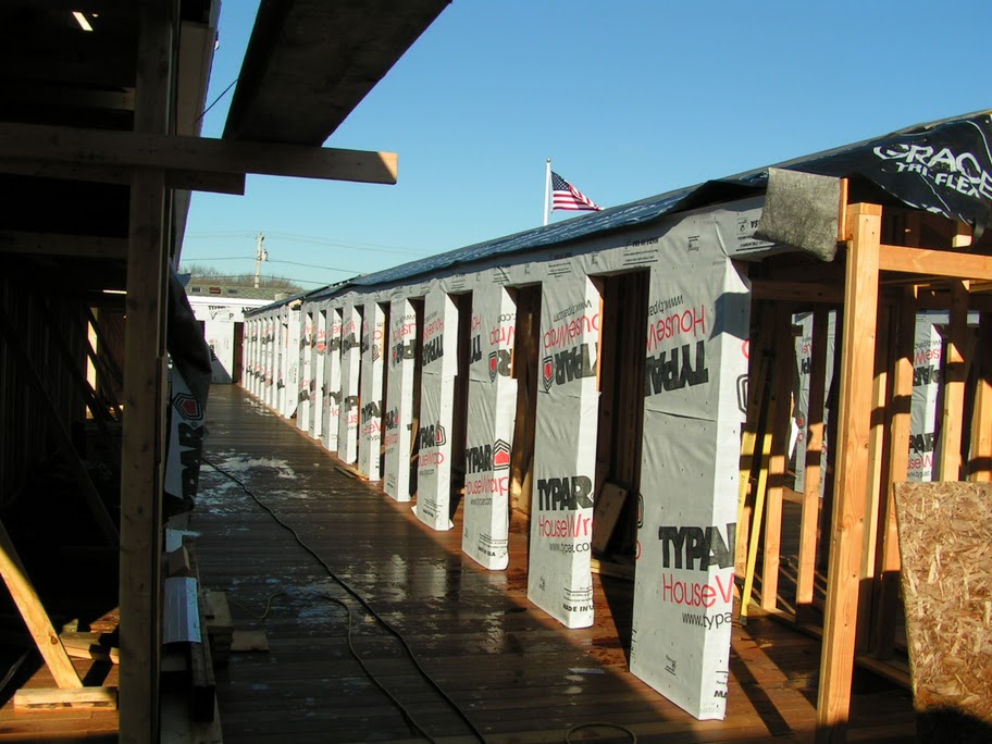 Along the south wall